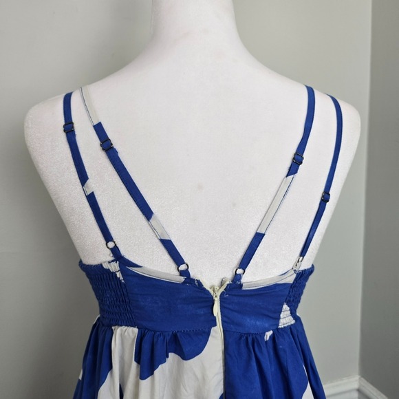 Anthropologie Womens Artsy Printed Babydoll Smock Maxi Dress XXS Vacation Resort - Picture 10 of 16